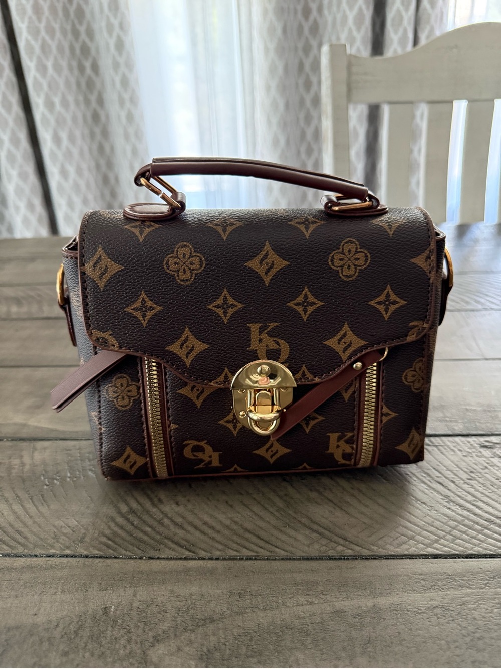 NWOT Monogram KQ Crossbody Purse
